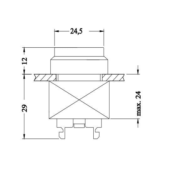 Red Round Push Button Head, Momentary Actuation, 22mm Cutout, Siemens 3SB3 Series - DELIGHT OptoElectronics Pte. Ltd
