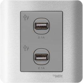 S6 Electrical Supplies Schneider 2 x 2.1A USB Charger, SA