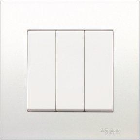 Schneider 16AX 250V 3Gang 1Way Switch - DELIGHT OptoElectronics Pte. Ltd