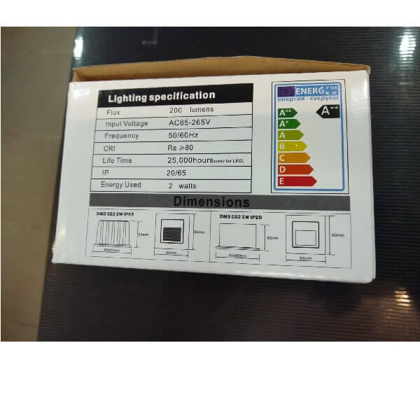 LED Step light IP65 2W 3000K.-Fixture-DELIGHT OptoElectronics Pte. Ltd