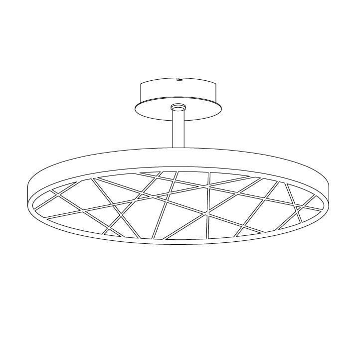 URBANA Home Decore URBANA LED Decorative Ceiling Light (MSV-C1395-L-SANDY COFFEE) | Delight.com.sg