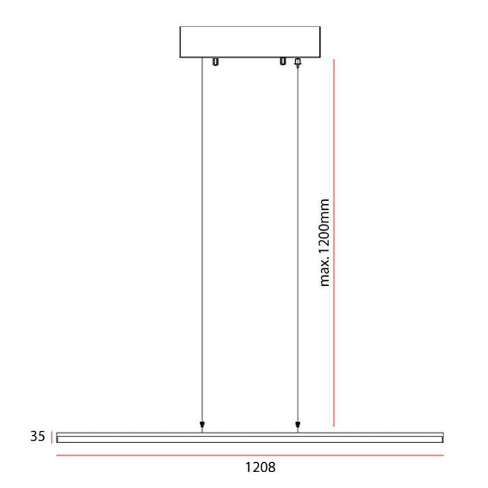 URBANA Home Decore URBANA LED LINEAR PENDANT LIGHT (MSV-D1356-L)