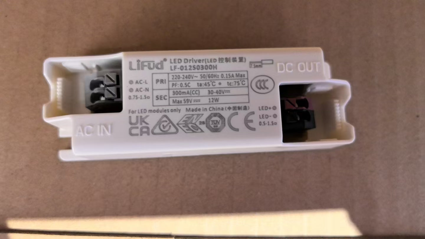 Lifud 12W 300mA 220-240V 50/60Hz Constant Current Led Driver