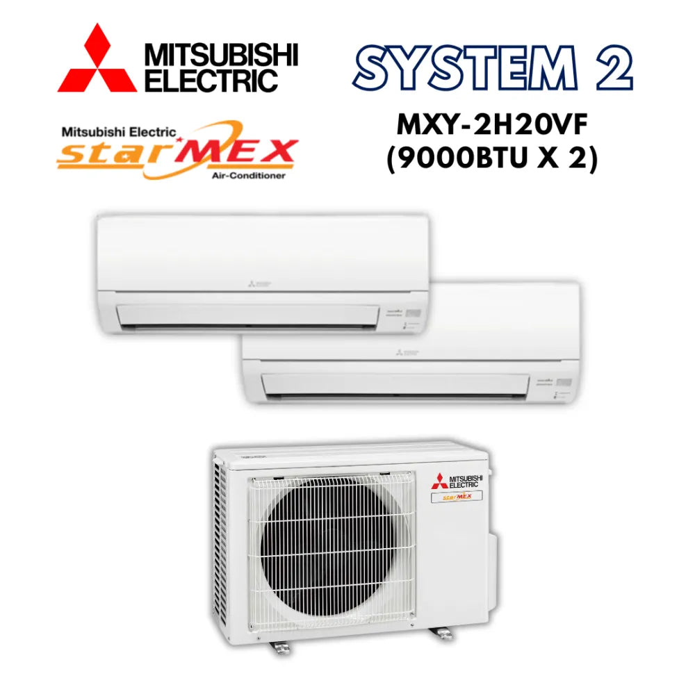 Mitsubishi System 2 StarMex MXY-2H20VF Aircon (5 Ticks)