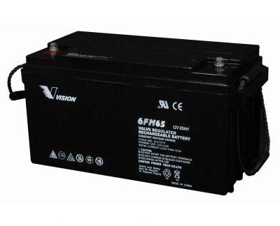 Vision 6FM65X 12V, 65Ah Seal Lead Acid Battery