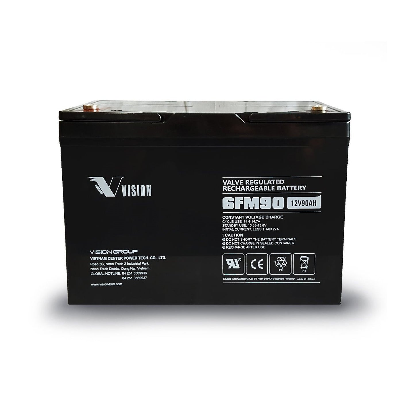 Vision (12V, 90Ah) Seal Lead Acid Battery