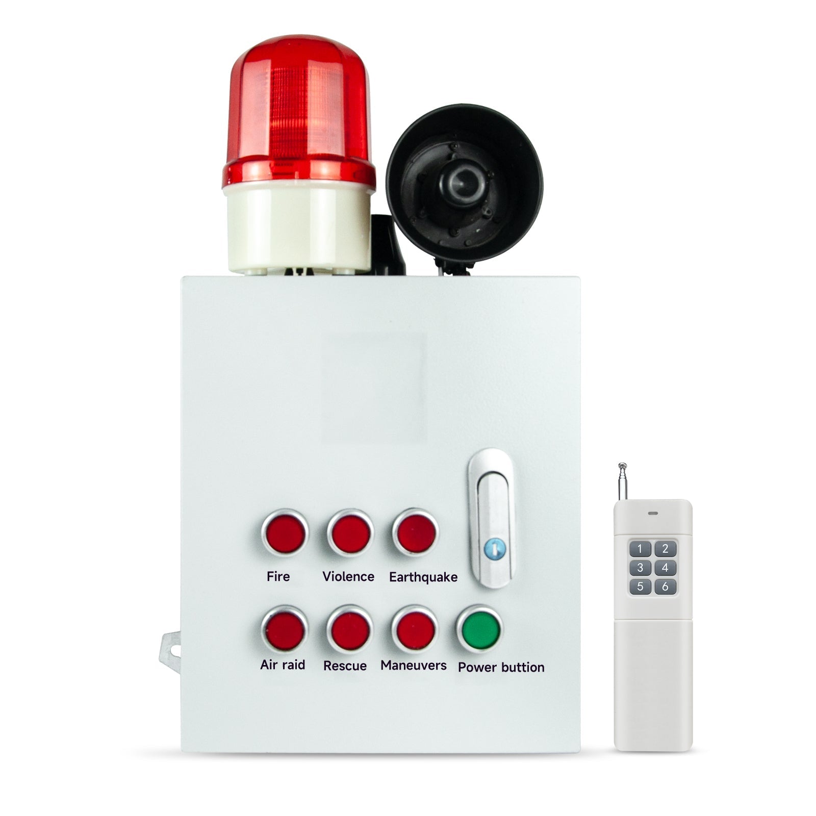 YASONG Wireless Emergency Alert Alarm Siren 2000m Remote Control Fire ...