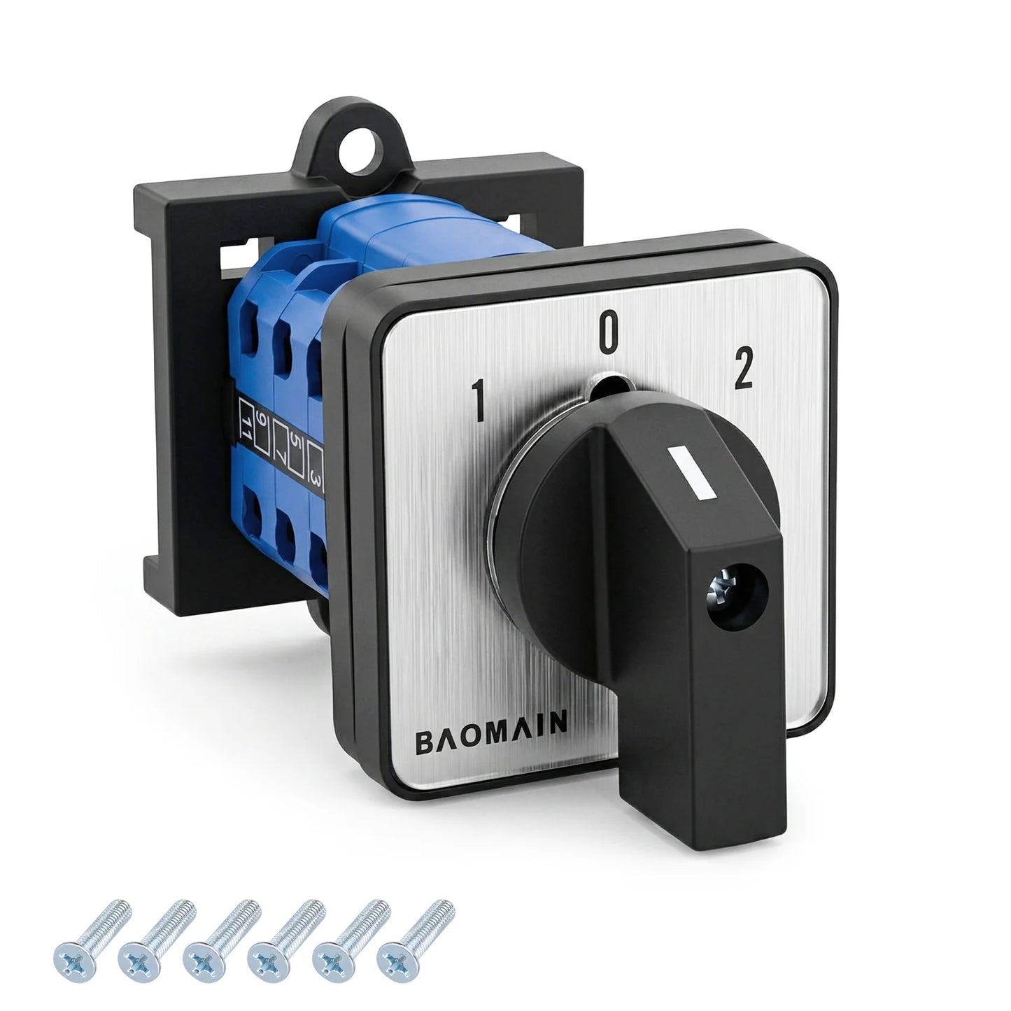 Baomain Changeover Rotary Cam Switch 20A SZW26-20/D303.3-B11R 660V On-Off-On 3 Positions 12 Terminals