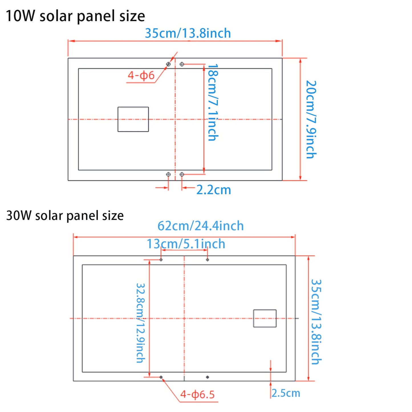 YASONG Outdoor Solar Red and Blue Double-sided LED Strobe Siren Light IP65 Waterproof Beacon Warning Flashing Light with No Sound and Photoelectric Switch for Traffic, Road Construction, School