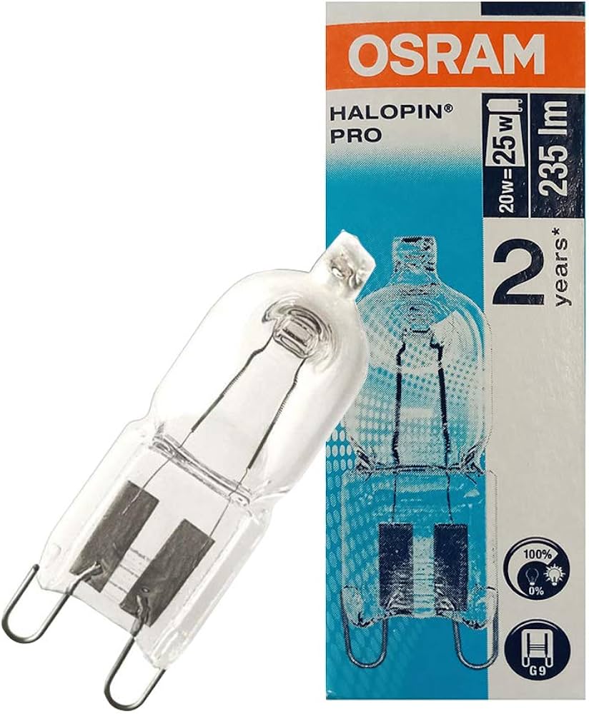 OSRAM 66720 HALOPIN 240V 20W G9 H.L (CLEAR) Bulb