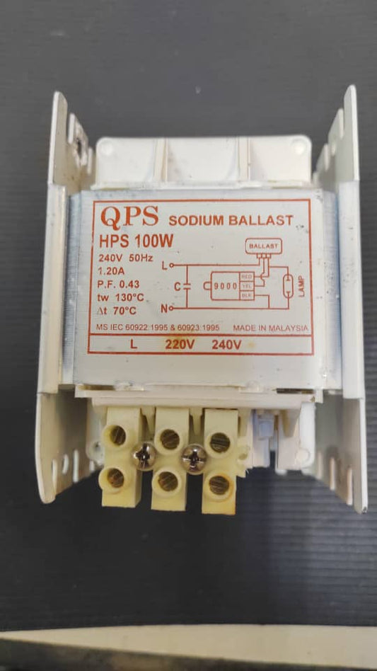 QPS MH/SON HPS 100W BALLAST 1.2A 220V 240V