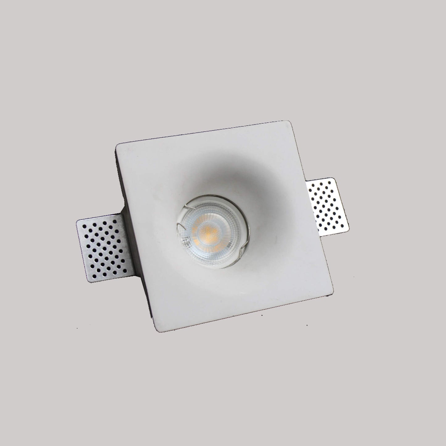 BK GU10 White Gypsum Plaster Recessed Spot Light Fitting Without Bulb