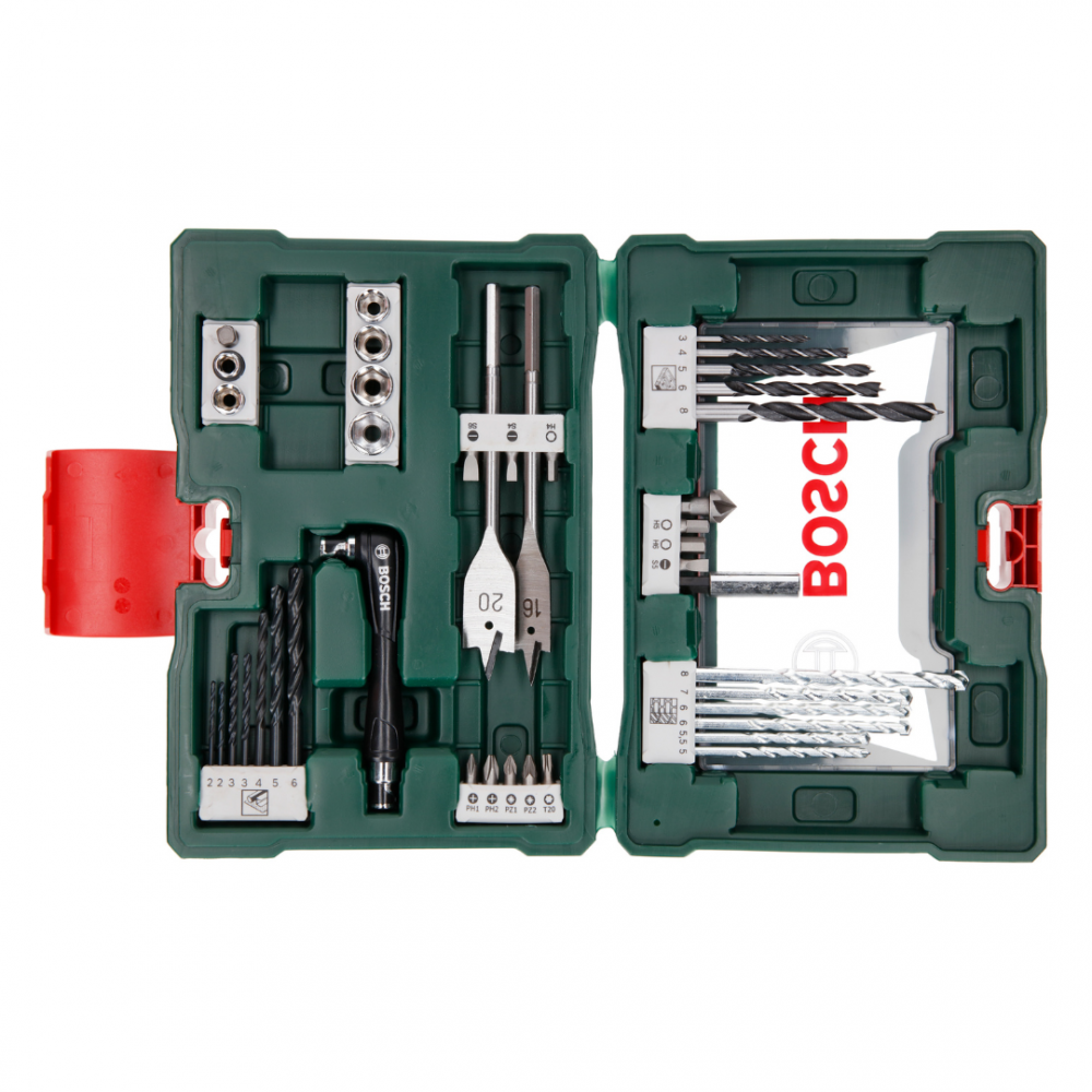 Bosch 41pcs V-Line Drill Bit Set with Angle Driver | DIY Tool Kit