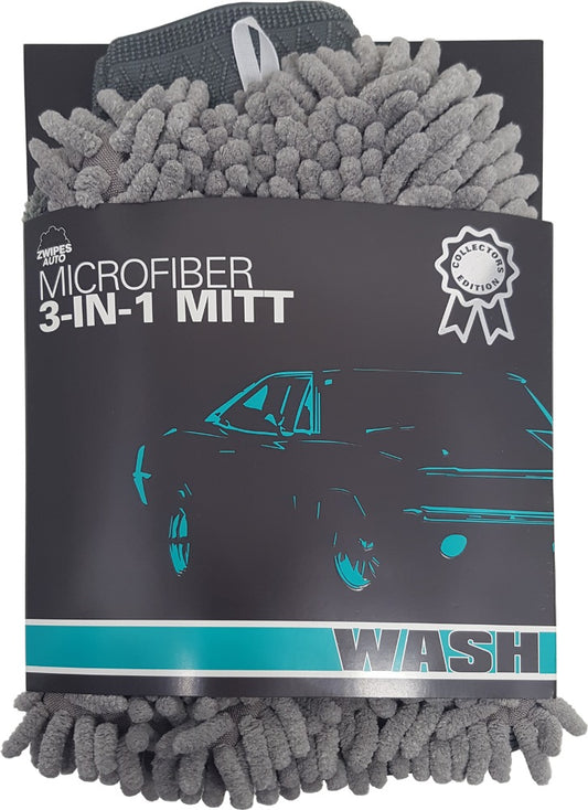 ZWIPES Professional Car Wash Mitt 3-in-1