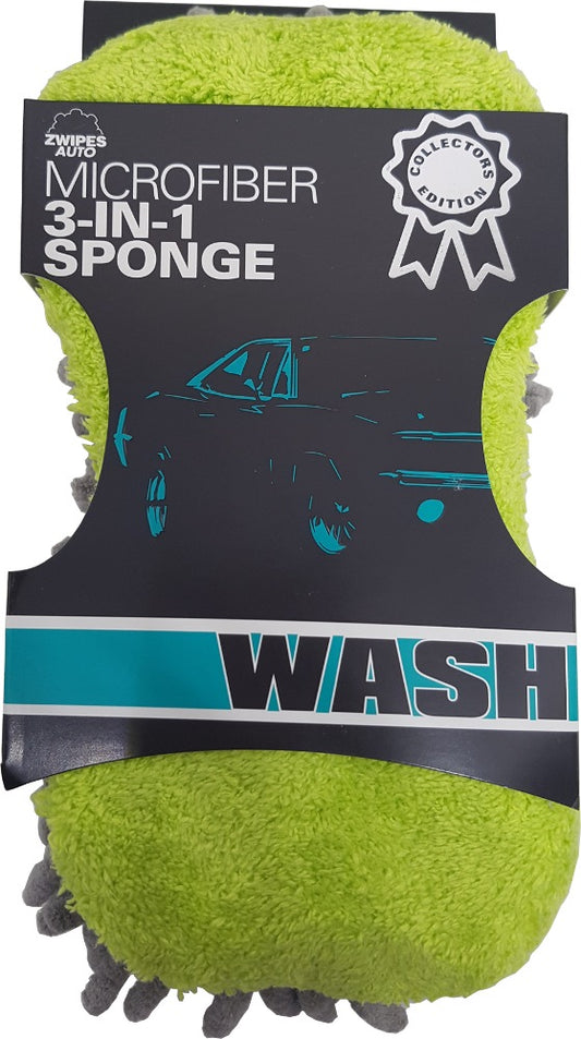 ZWIPES Car Wash Sponge 3-in-1