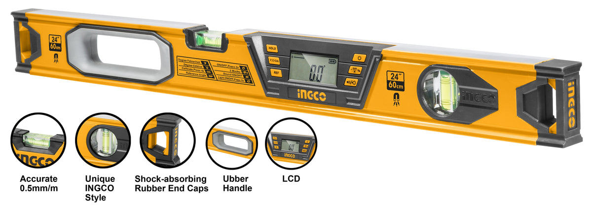 INGCO Magnetic Digital Level 60cm HSL08060D