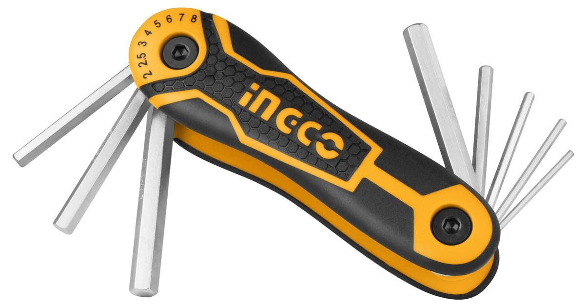 INGCO 8 pcs Folding Hex Key set 2 - 8mm HHK14081