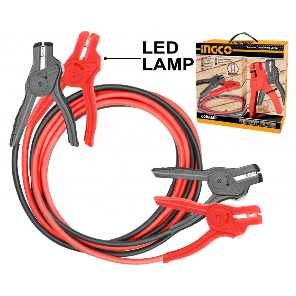 INGCO Booster Cable 600AMP with LED Lamp Length 3.0m HBTCP6008L – view 2