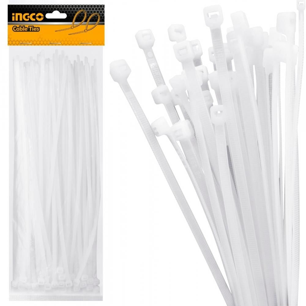 INGCO Nylon Cable Tie White 100/PKT HCT1001