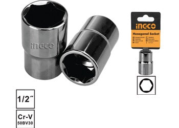 INGCO Cr.v 1/2" DR. 6PT Socket HHAST12081
