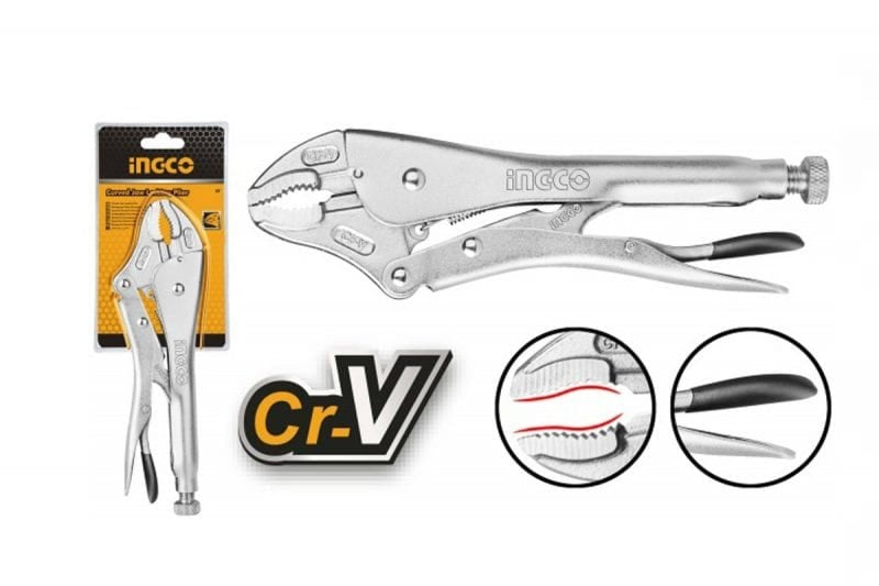 INGCO Cr.v Curved Jaw Locking Plier 10" HCJLW0110 – view 2