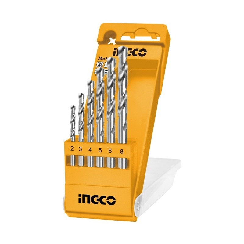 INGCO 6pcs HSS Drill Bit set Size 2,3,4,5,6,8mm AKD1055
