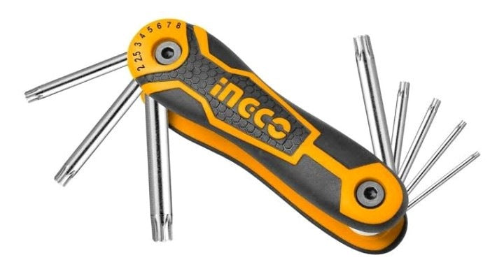 INGCO 8 pcs Folding Torx Key set T9 -T40 HHK14083