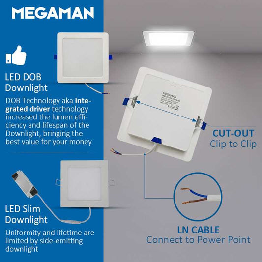 MEGAMAN MQTL1119 IP20 V3 Recessed Classic Downlight