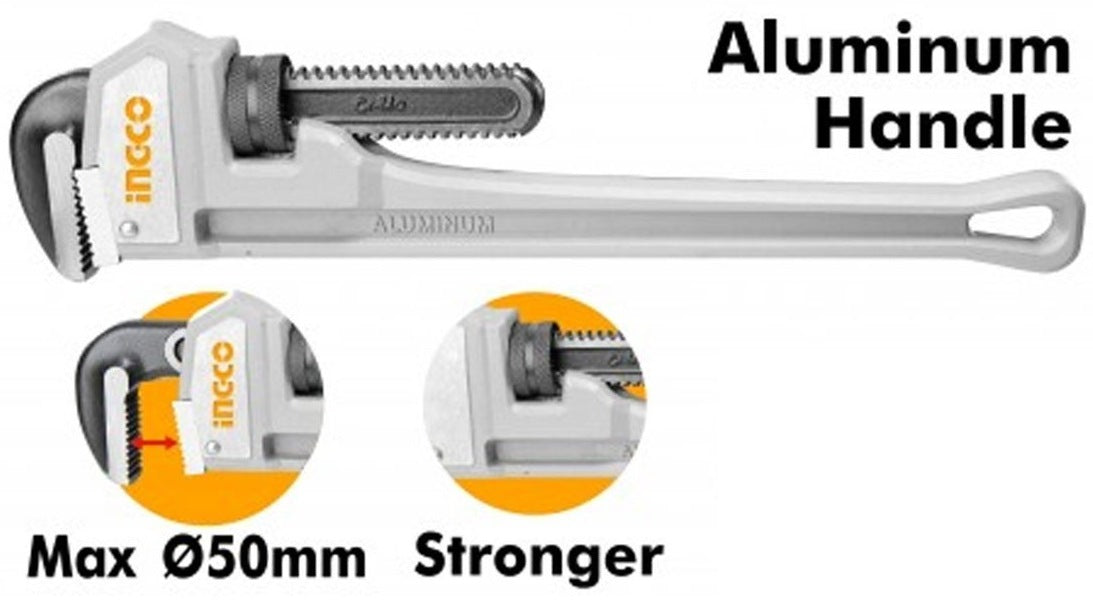 INGCO Industrial Aluminum Pipe Wrench HALPW0114 – view 2