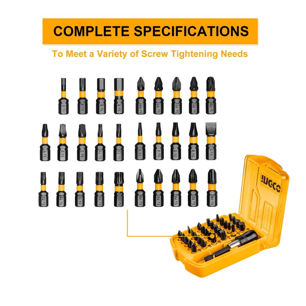 INGCO 30pcs 25mm Impact Insert Driver Bit AKSD68303 – view 2