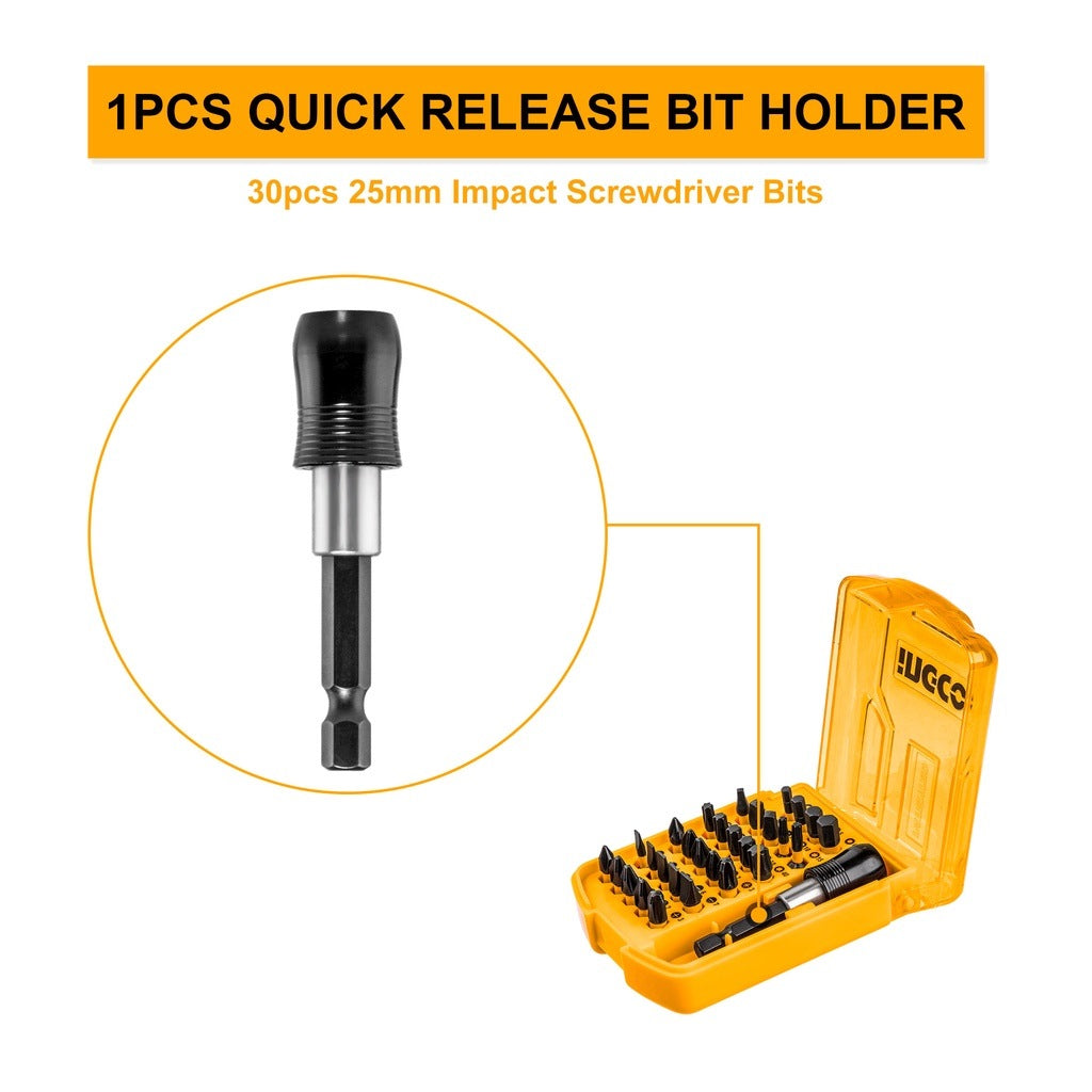 INGCO 30pcs 25mm Impact Insert Driver Bit AKSD68303 – view 4