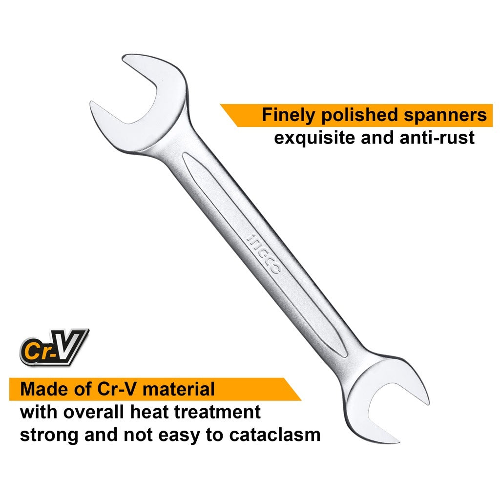 INGCO 8pcs Double Open End Spanner set 6-22mm HKSPA2088 – view 2