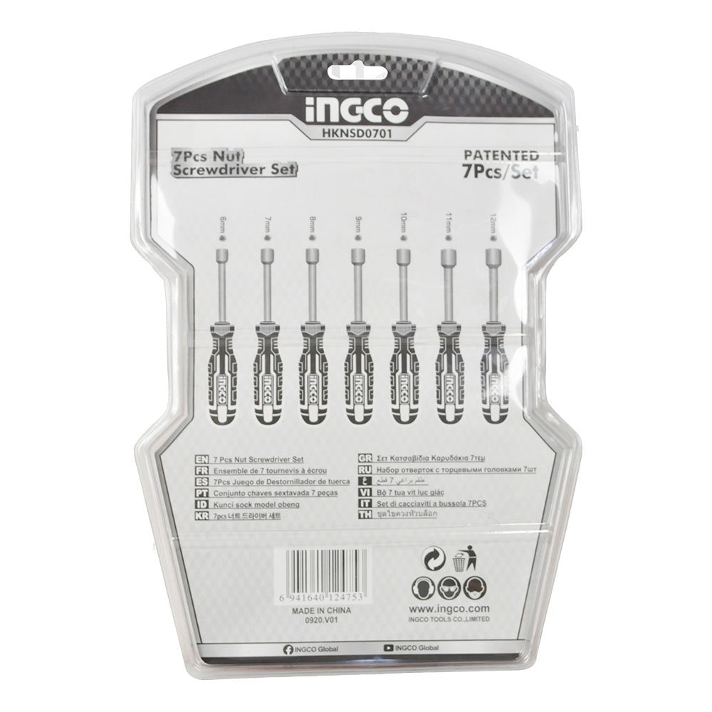 INGCO 7pcs Nut Screwdriver set 6-12mm,185mm HKNSD0701 – view 3