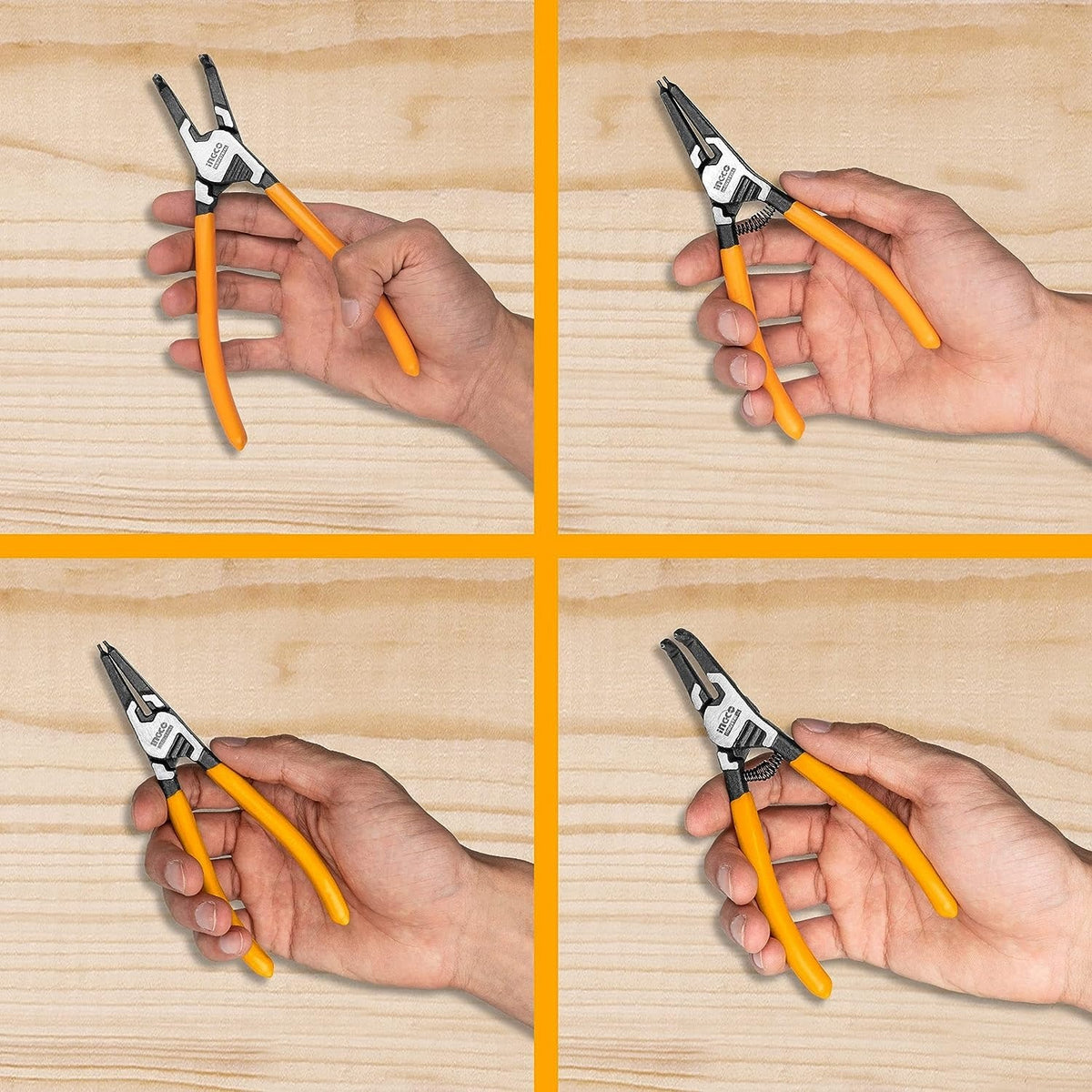 INGCO 4pcs Circlip Plier set 5" 125mm HCCPS26125 – view 5