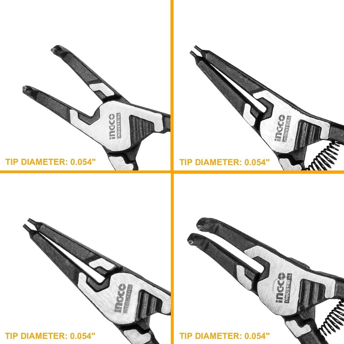 INGCO 4pcs Circlip Plier set 7" 180mm HCCPS26180 – view 2