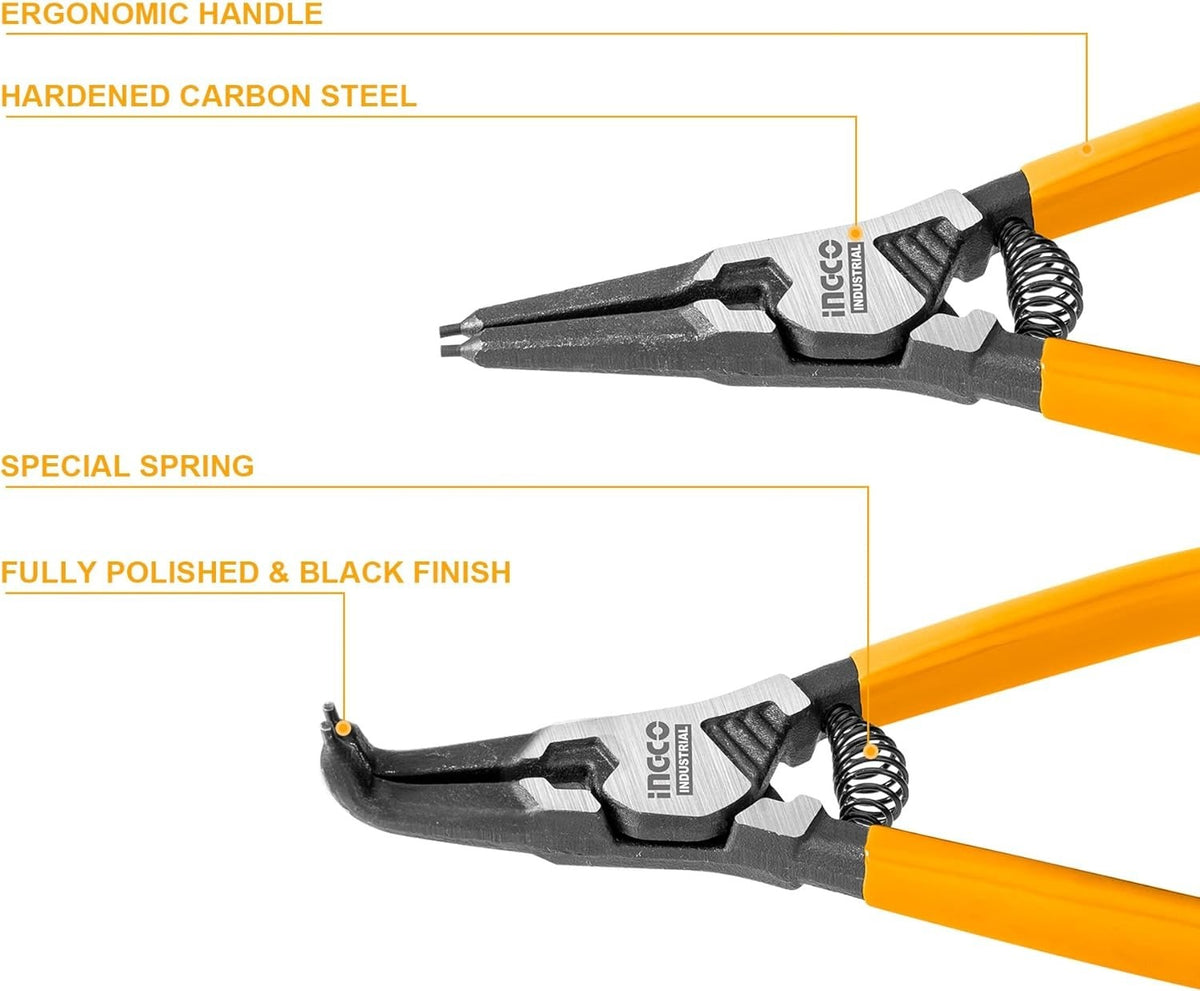 INGCO 4pcs Circlip Plier set 7" 180mm HCCPS26180 – view 3