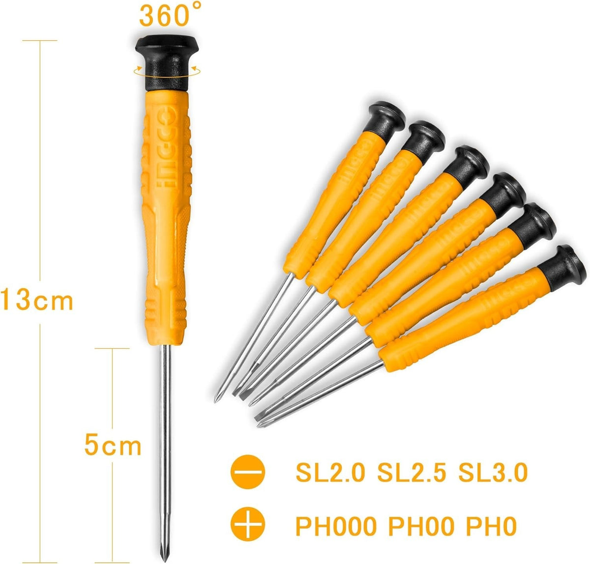 INGCO 6pcs Precision Screwdriver set HKSD0618 – view 3