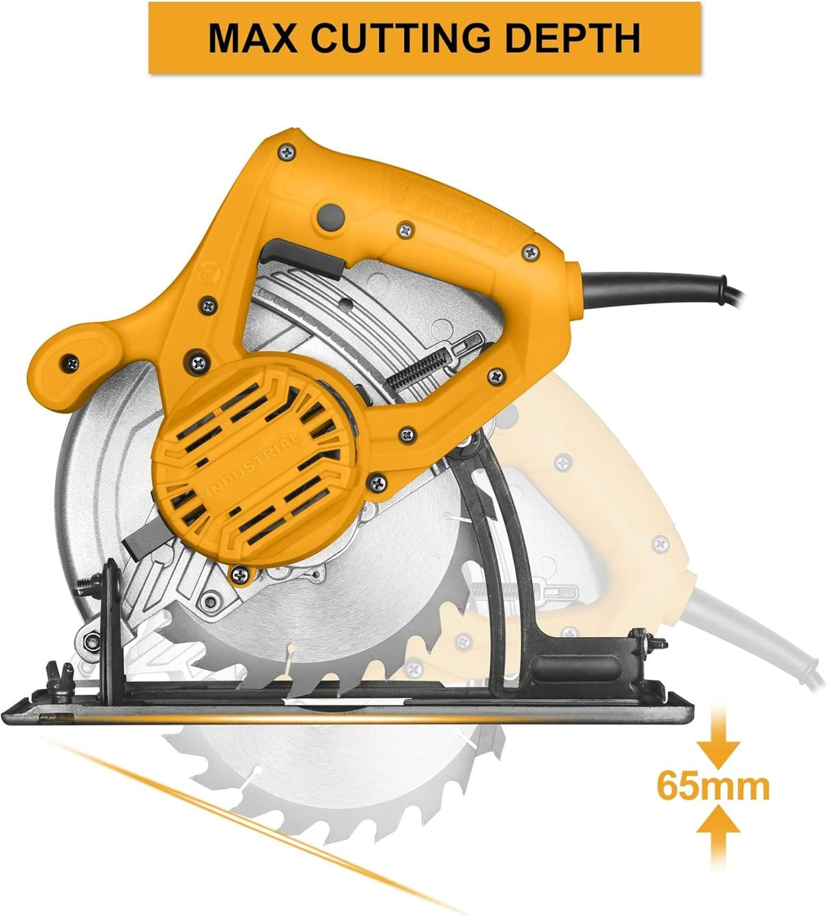 INGCO Circular Saw 185mm 1400W CS18538 – view 3