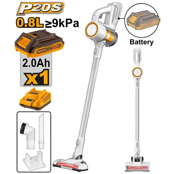 INGCO 1X2.0Ah 20V LI-ION Cyclone Vacuum Cleaner CVLI2006