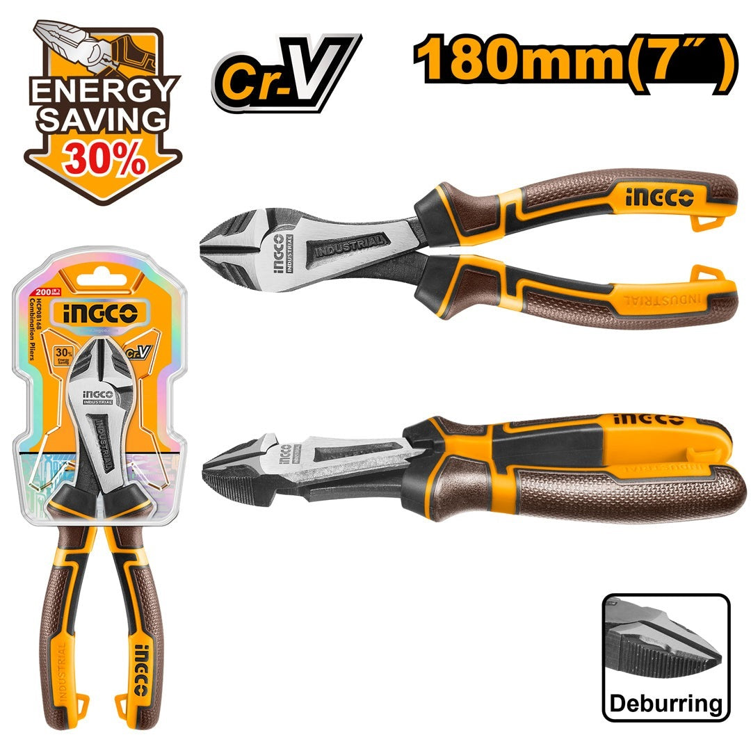 INGCO High Leverage Cr.v Heavy Duty Diagonal Cutter HHHDCP28180