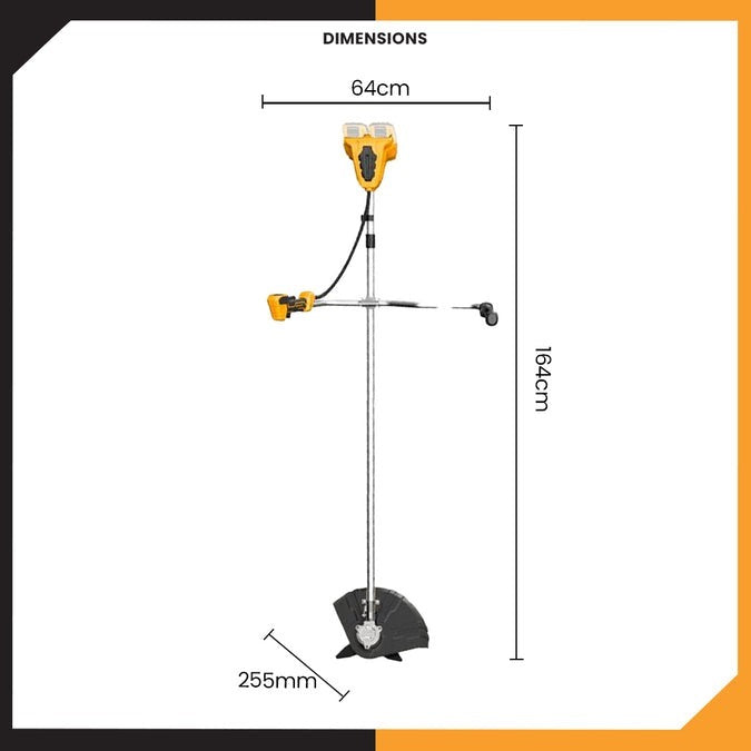 INGCO 40V(2X20V) String Trimmer & Bush Cutter 2X4.0Ah & Charger CSTLI202522 – view 5