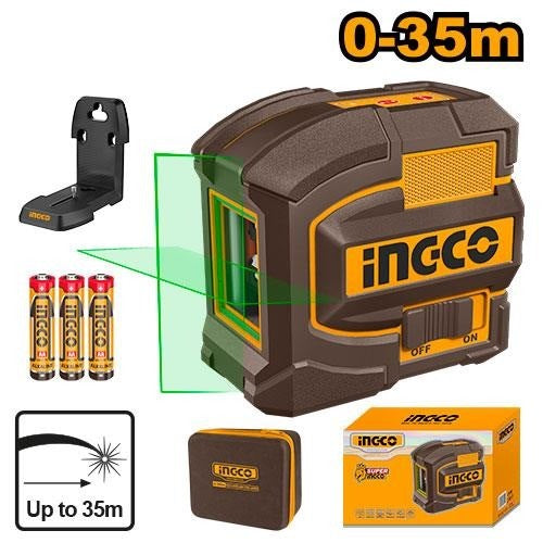 INGCO Self Levelling Green Beam Leveller 1V1H 35m Range HLL156601