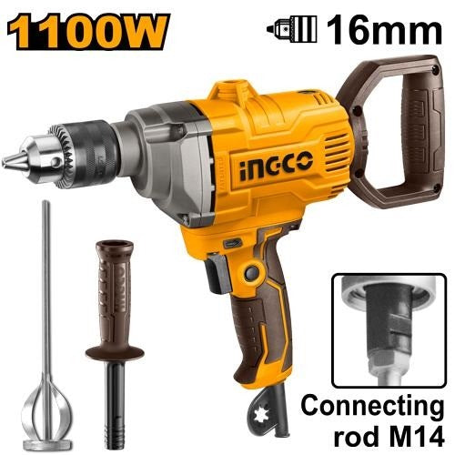 INGCO Mixing Drill F/r 0~680RPM 1100W 16mm MX11008