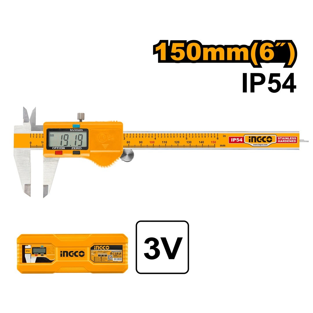 INGCO IP54 Digital Caliper 0-150mm 0.01mm HDCD28150