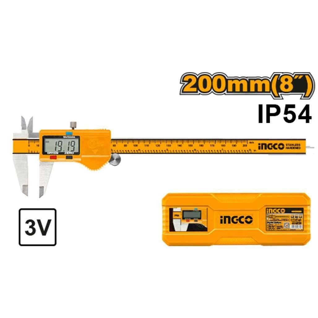 INGCO IP54 Digital Caliper 0-200mm 0.01mm HDCD28200