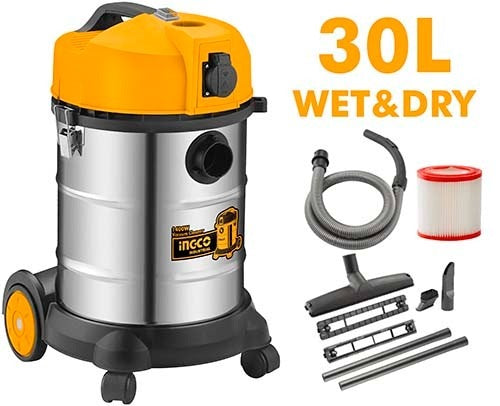 INGCO Wet & Dry Vacuum Cleaner 1400W 30L Tank VC14301 – view 2