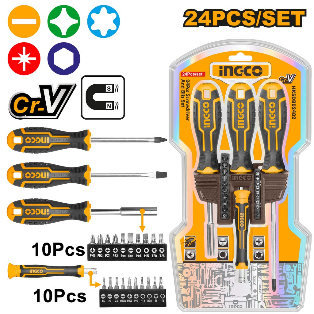 INGCO 24pcs Screwdriver Bit set HKSDB02482