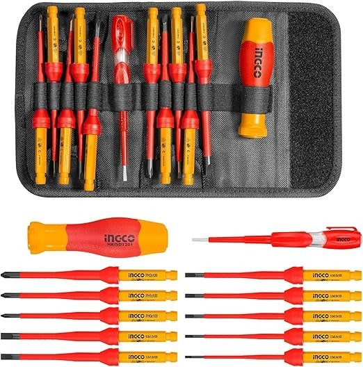 INGCO Vde 12pcs Insulated Interchangeable Screwdriver set HKISD1201 – view 3