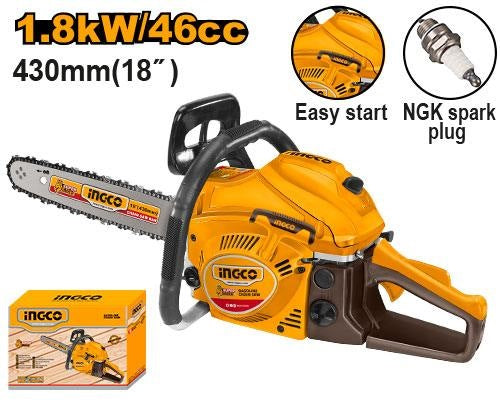 INGCO Gasoline Chain Saw 18" 450mm Output 1800W GCS5451811 – view 2