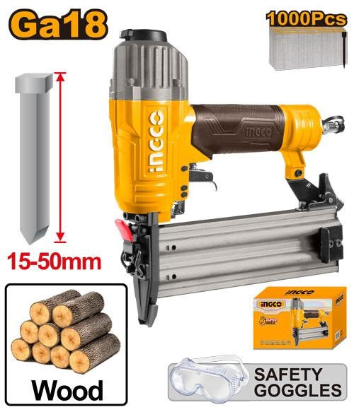 INGCO Air Brad Nailer Brad Size 15-50mm, F50 ABN15501